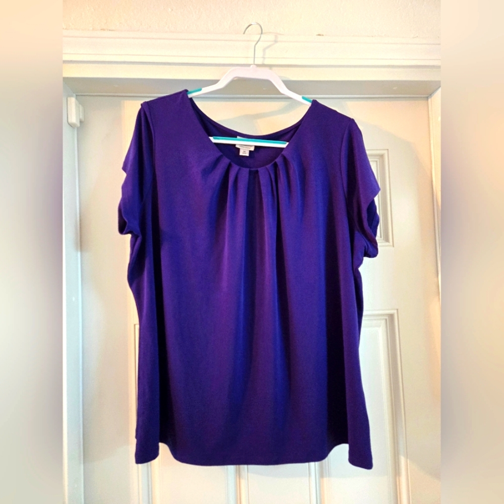Worthington Plus-Size 3x-Large PURPLE Career Blouse • Used